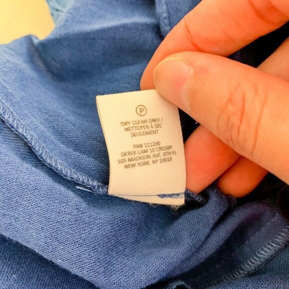 Derek Lam 10 Crosby Tank Women 2 Blue Lace Overlay - Picture 10 of 10